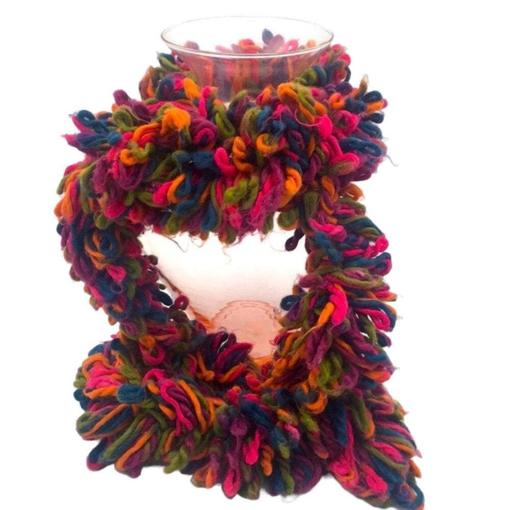 Multicolored 🧣 100% Acrylic Yarn Scarf
